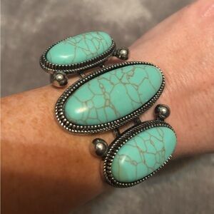 Women’s Statement Turquoise Colored Bracelet